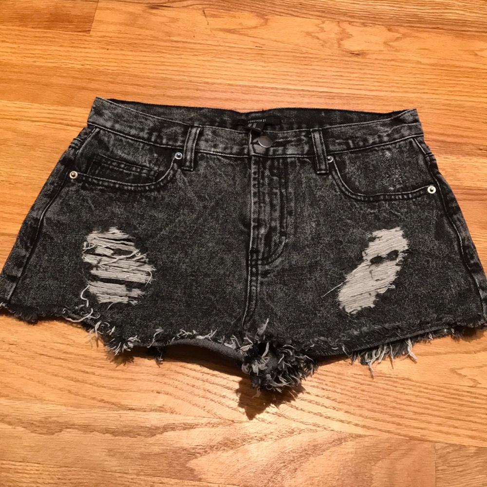 Forever 21 dark denim shorts